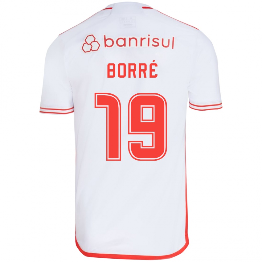 Niño Camiseta Rafael Borré #19 Blanco Rojo 2ª Equipación 2024/25 La Camisa Chile