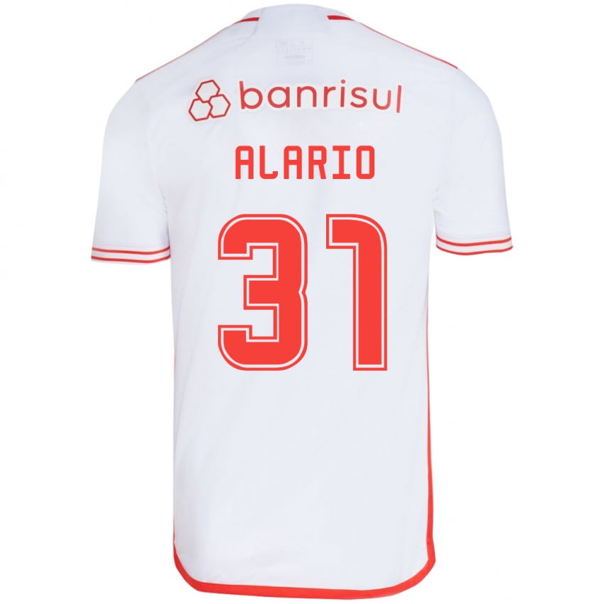 Niño Camiseta Lucas Alario #31 Blanco Rojo 2ª Equipación 2024/25 La Camisa Chile