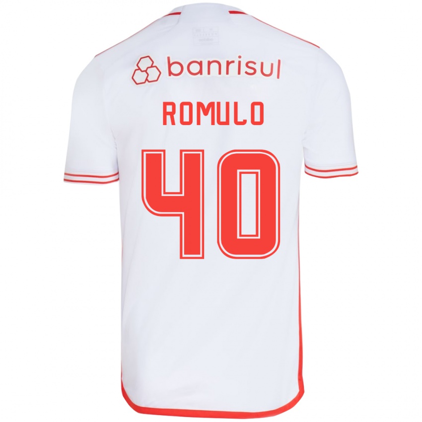 Niño Camiseta Rômulo #40 Blanco Rojo 2ª Equipación 2024/25 La Camisa Chile