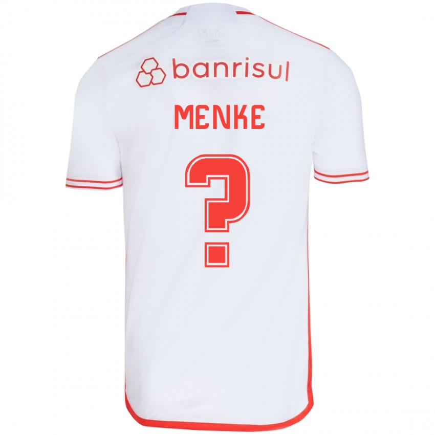 Niño Camiseta Henrique Menke #0 Blanco Rojo 2ª Equipación 2024/25 La Camisa Chile