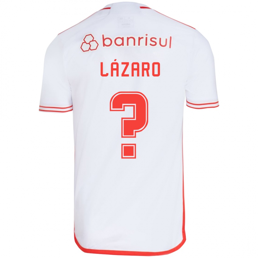 Niño Camiseta Lázaro #0 Blanco Rojo 2ª Equipación 2024/25 La Camisa Chile