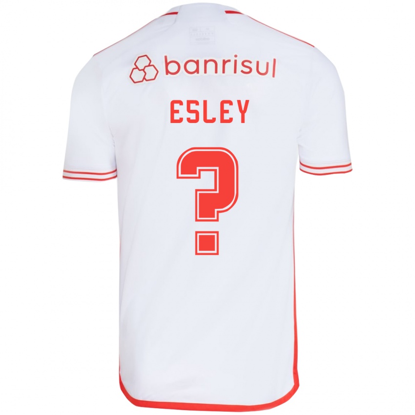 Niño Camiseta Esley #0 Blanco Rojo 2ª Equipación 2024/25 La Camisa Chile