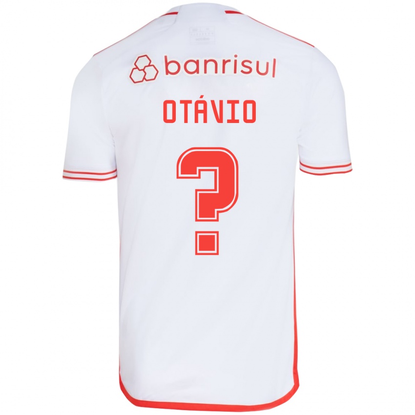 Niño Camiseta Luis Otávio #0 Blanco Rojo 2ª Equipación 2024/25 La Camisa Chile