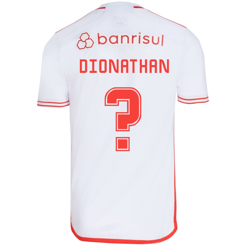 Niño Camiseta Dionathan #0 Blanco Rojo 2ª Equipación 2024/25 La Camisa Chile