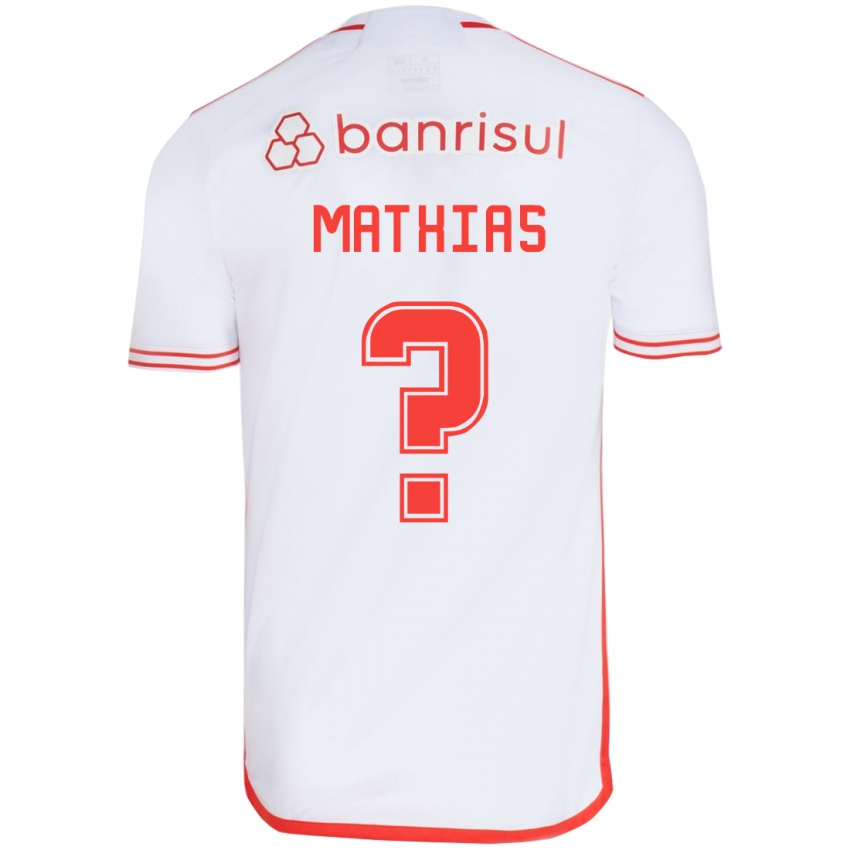 Niño Camiseta Ricardo Mathias #0 Blanco Rojo 2ª Equipación 2024/25 La Camisa Chile