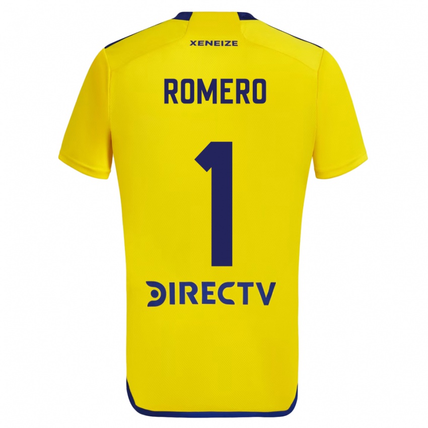 Niño Camiseta Sergio Romero #1 Amarillo Azul 2ª Equipación 2024/25 La Camisa Chile