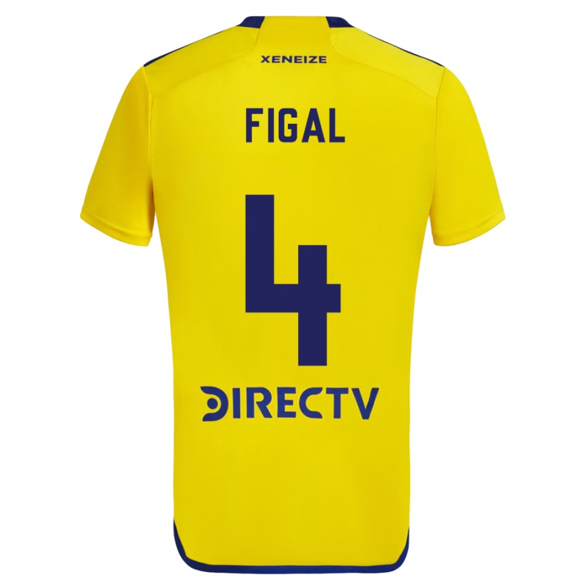 Niño Camiseta Nicolás Figal #4 Amarillo Azul 2ª Equipación 2024/25 La Camisa Chile