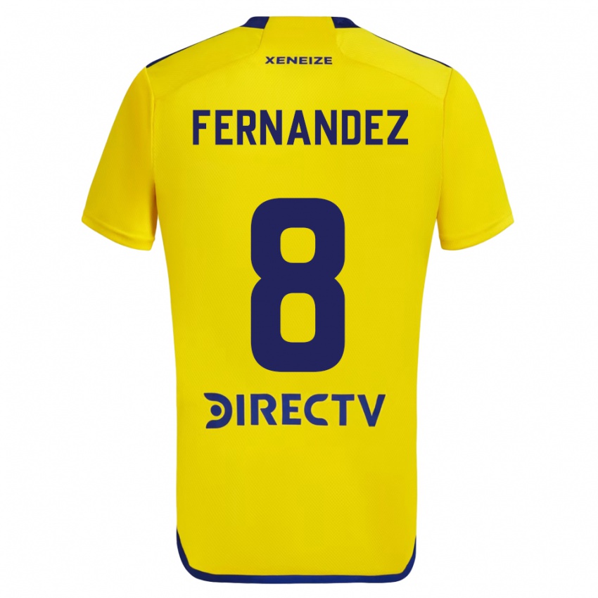 Niño Camiseta Pol Fernández #8 Amarillo Azul 2ª Equipación 2024/25 La Camisa Chile