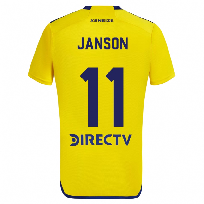 Niño Camiseta Lucas Janson #11 Amarillo Azul 2ª Equipación 2024/25 La Camisa Chile