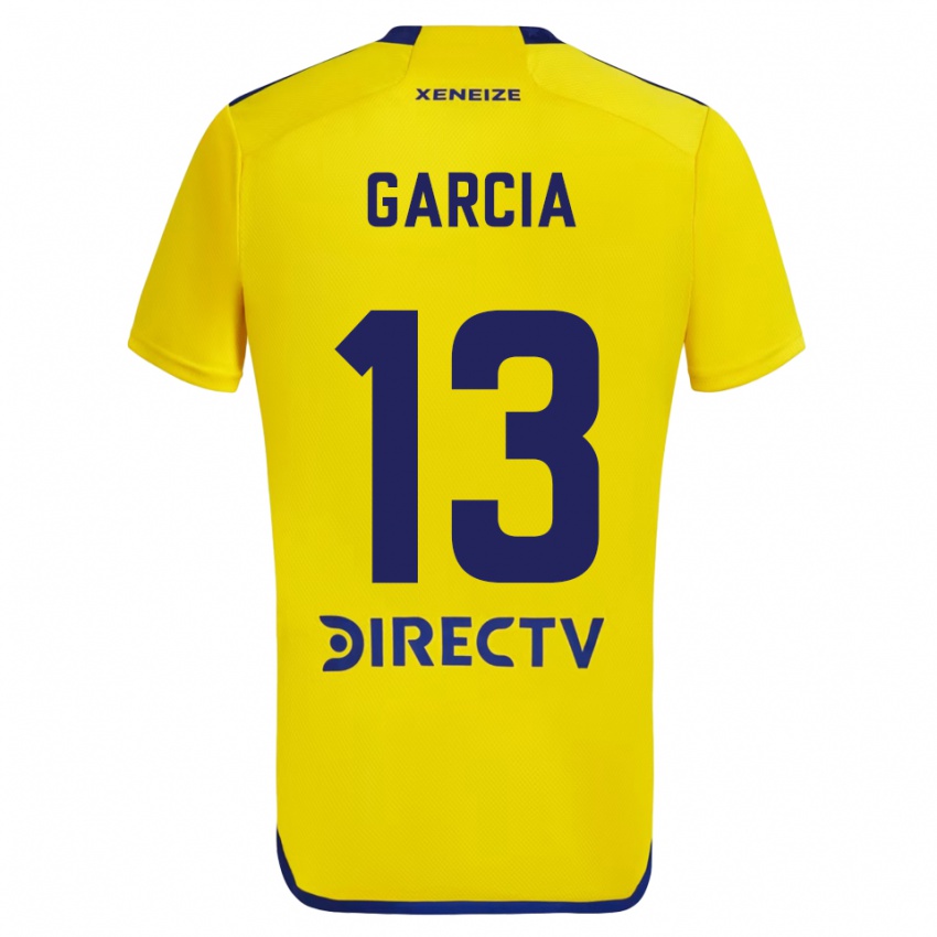 Niño Camiseta Javier Garcia #13 Amarillo Azul 2ª Equipación 2024/25 La Camisa Chile