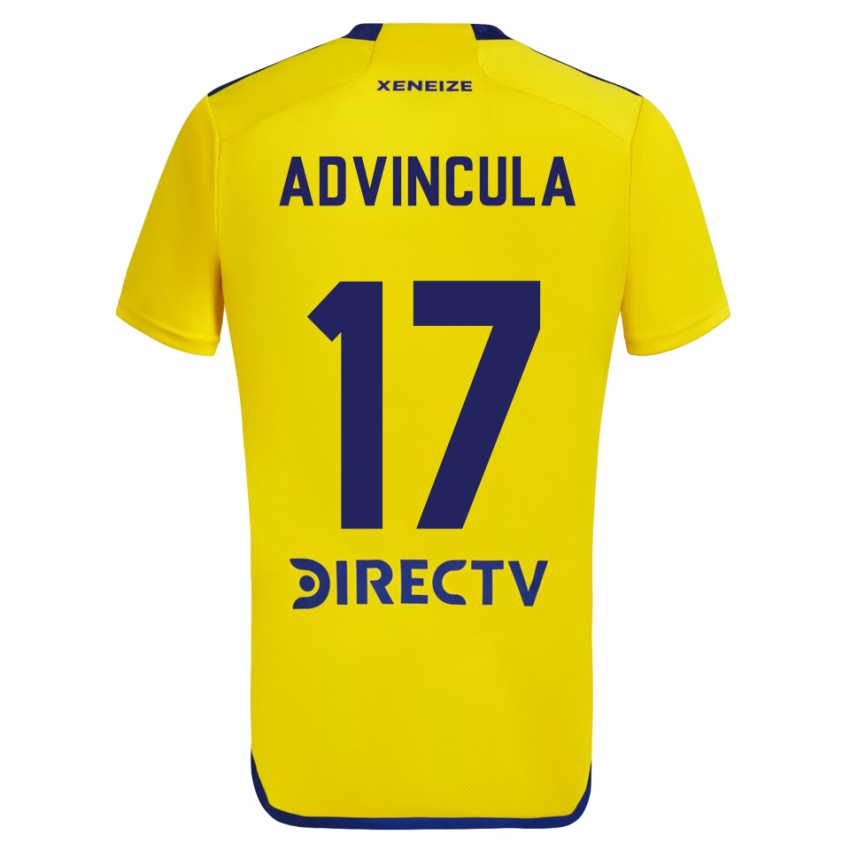 Niño Camiseta Luis Advincula #17 Amarillo Azul 2ª Equipación 2024/25 La Camisa Chile