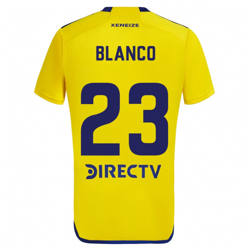 Niño Camiseta Lautaro Blanco #23 Amarillo Azul 2ª Equipación 2024/25 La Camisa Chile