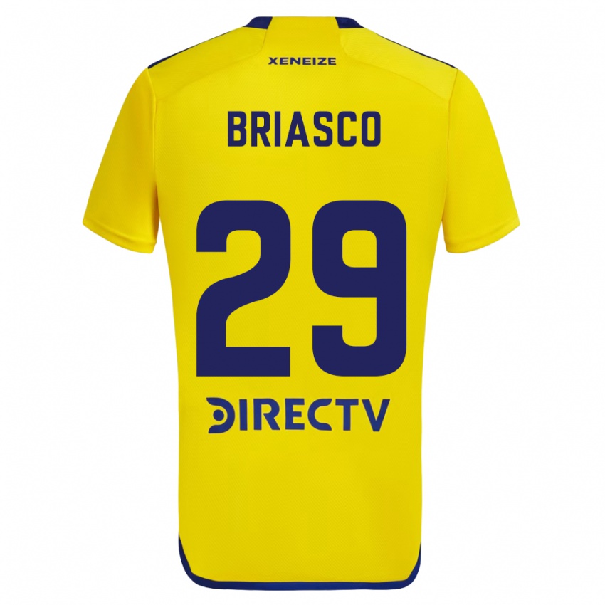 Niño Camiseta Norberto Briasco #29 Amarillo Azul 2ª Equipación 2024/25 La Camisa Chile