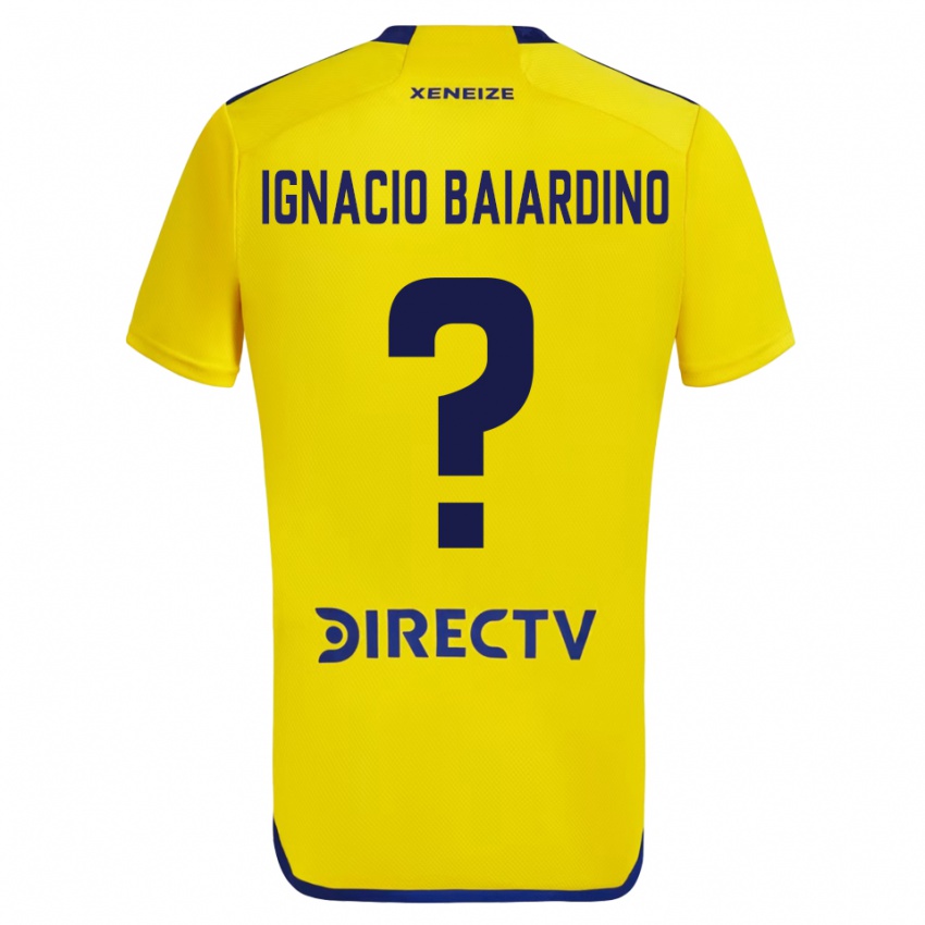 Niño Camiseta Juan Ignacio Baiardino #0 Amarillo Azul 2ª Equipación 2024/25 La Camisa Chile