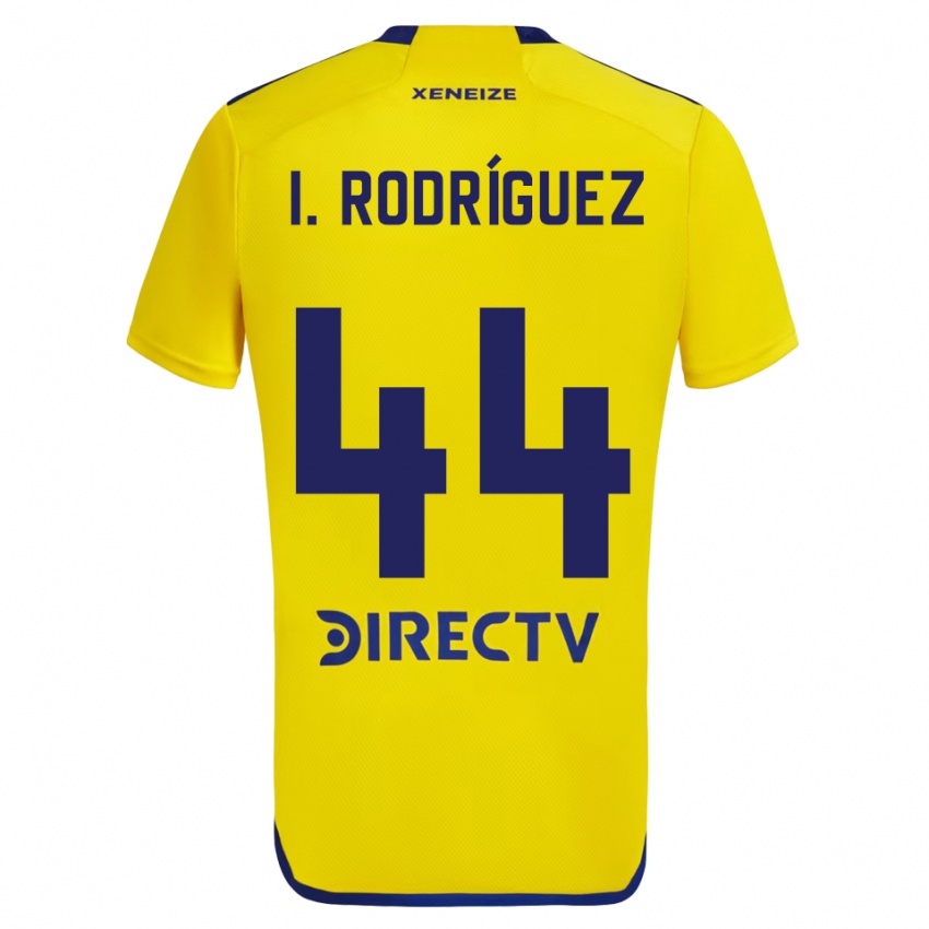 Niño Camiseta Ignacio Rodríguez #44 Amarillo Azul 2ª Equipación 2024/25 La Camisa Chile