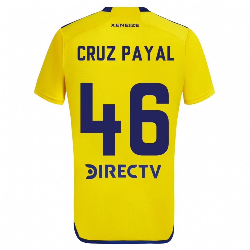 Niño Camiseta Juan Cruz Payal #46 Amarillo Azul 2ª Equipación 2024/25 La Camisa Chile