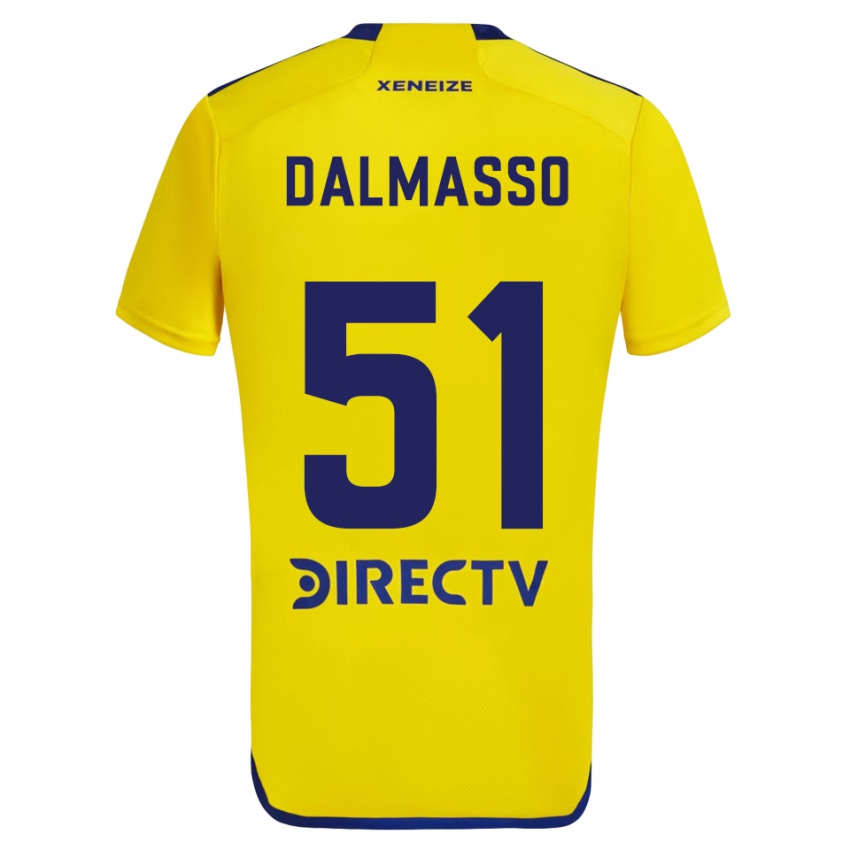 Niño Camiseta Santiago Dalmasso #51 Amarillo Azul 2ª Equipación 2024/25 La Camisa Chile