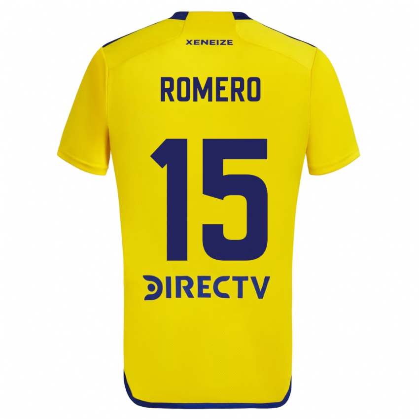 Niño Camiseta Alejo Romero #15 Amarillo Azul 2ª Equipación 2024/25 La Camisa Chile