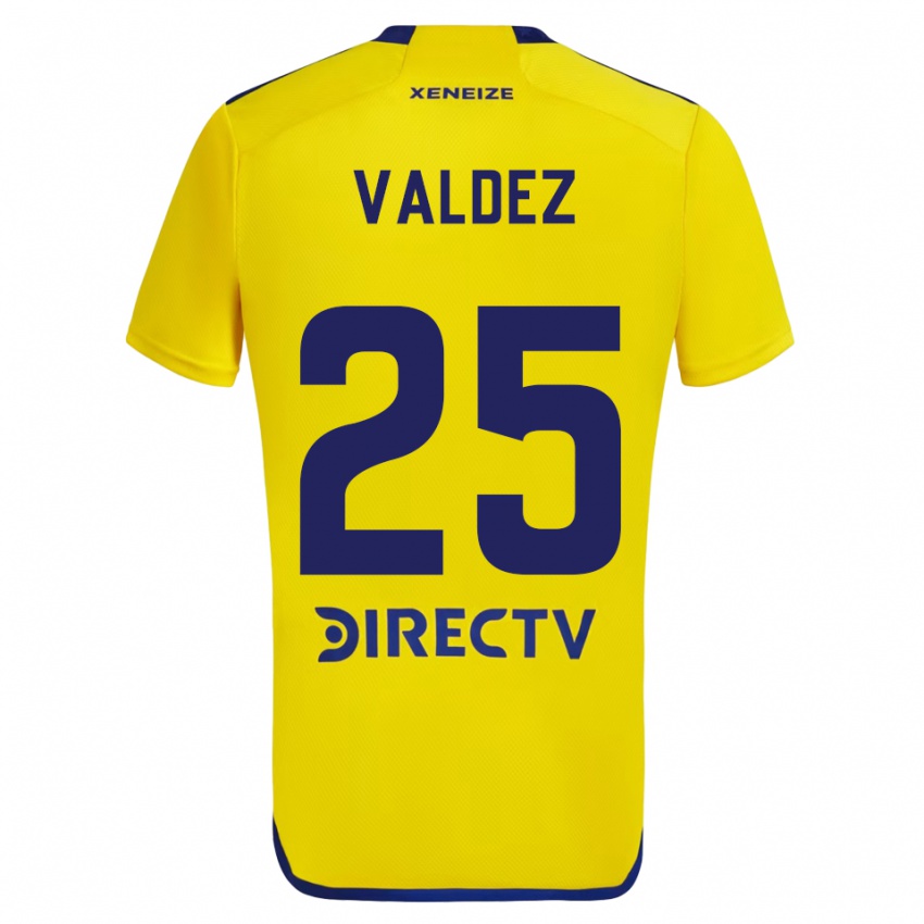 Niño Camiseta Bruno Valdez #25 Amarillo Azul 2ª Equipación 2024/25 La Camisa Chile