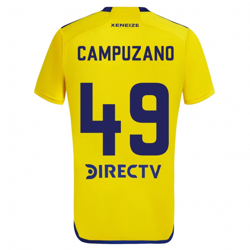 Niño Camiseta Jorman Campuzano #49 Amarillo Azul 2ª Equipación 2024/25 La Camisa Chile