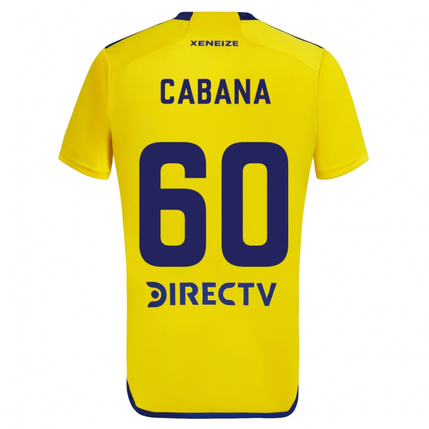 Niño Camiseta Juan Pablo Cabana #60 Amarillo Azul 2ª Equipación 2024/25 La Camisa Chile