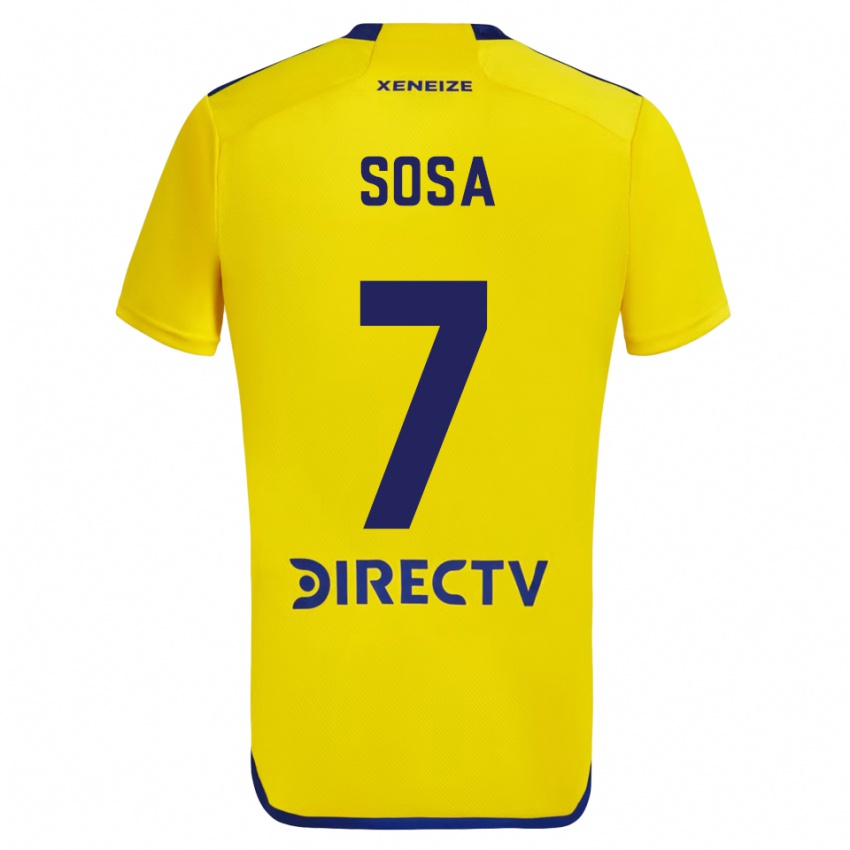 Niño Camiseta Elián Sosa #7 Amarillo Azul 2ª Equipación 2024/25 La Camisa Chile