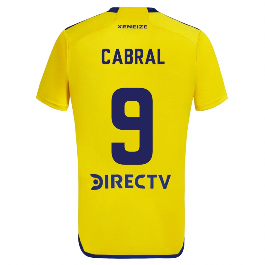 Niño Camiseta Bruno Cabral #9 Amarillo Azul 2ª Equipación 2024/25 La Camisa Chile