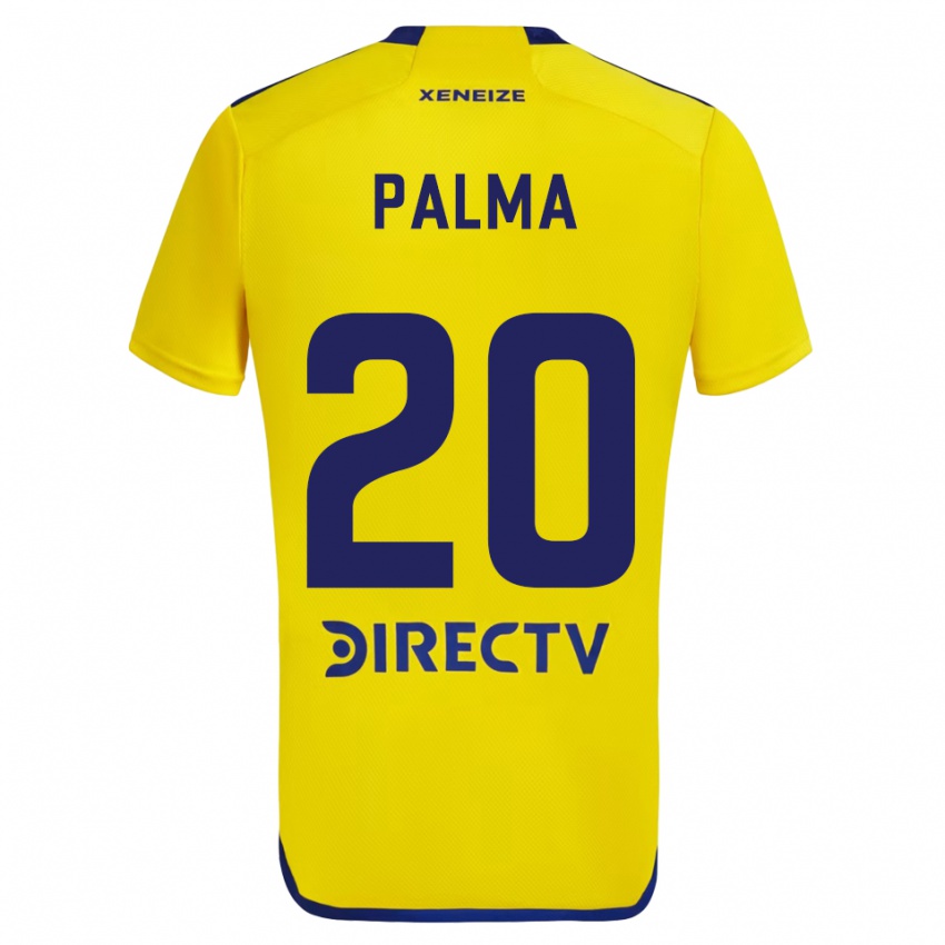 Niño Camiseta Lucas Palma #20 Amarillo Azul 2ª Equipación 2024/25 La Camisa Chile