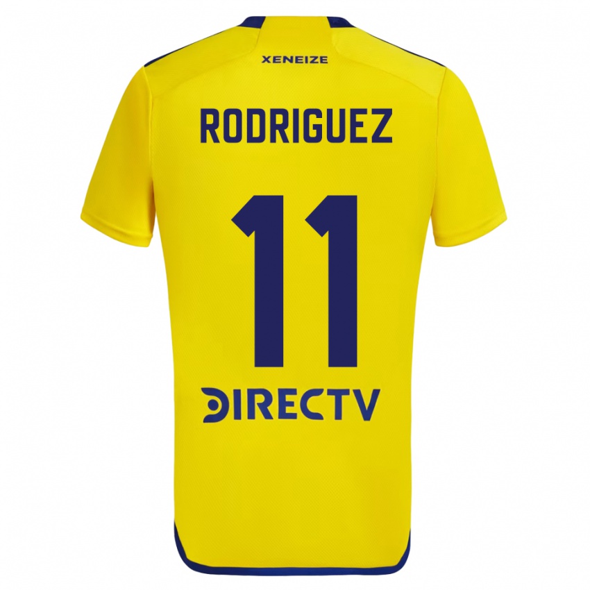 Niño Camiseta Yamila Rodriguez #11 Amarillo Azul 2ª Equipación 2024/25 La Camisa Chile