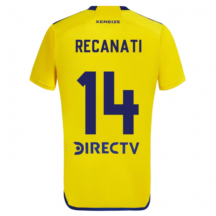 Niño Camiseta Bianca Recanati #14 Amarillo Azul 2ª Equipación 2024/25 La Camisa Chile