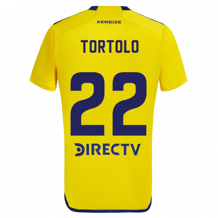 Niño Camiseta Dulce Tortolo #22 Amarillo Azul 2ª Equipación 2024/25 La Camisa Chile