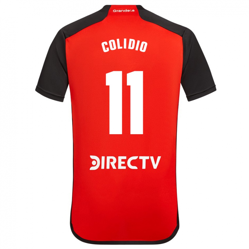 Niño Camiseta Facundo Colidio #11 Rojo Negro Blanco 2ª Equipación 2024/25 La Camisa Chile