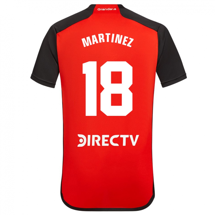 Niño Camiseta Pity Martínez #18 Rojo Negro Blanco 2ª Equipación 2024/25 La Camisa Chile