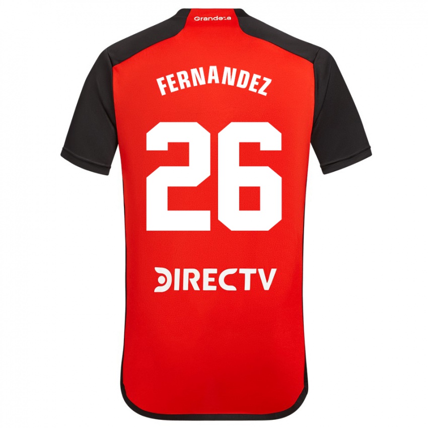 Niño Camiseta Nacho Fernández #26 Rojo Negro Blanco 2ª Equipación 2024/25 La Camisa Chile