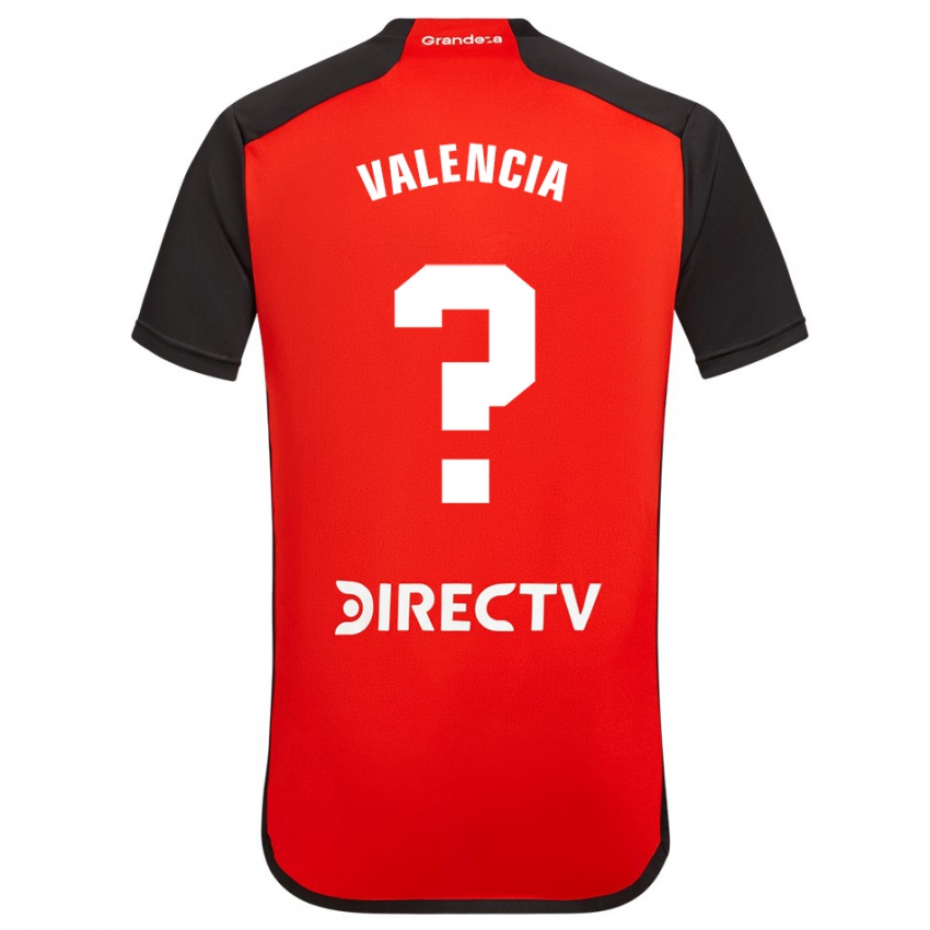 Niño Camiseta Oswaldo Valencia #0 Rojo Negro Blanco 2ª Equipación 2024/25 La Camisa Chile