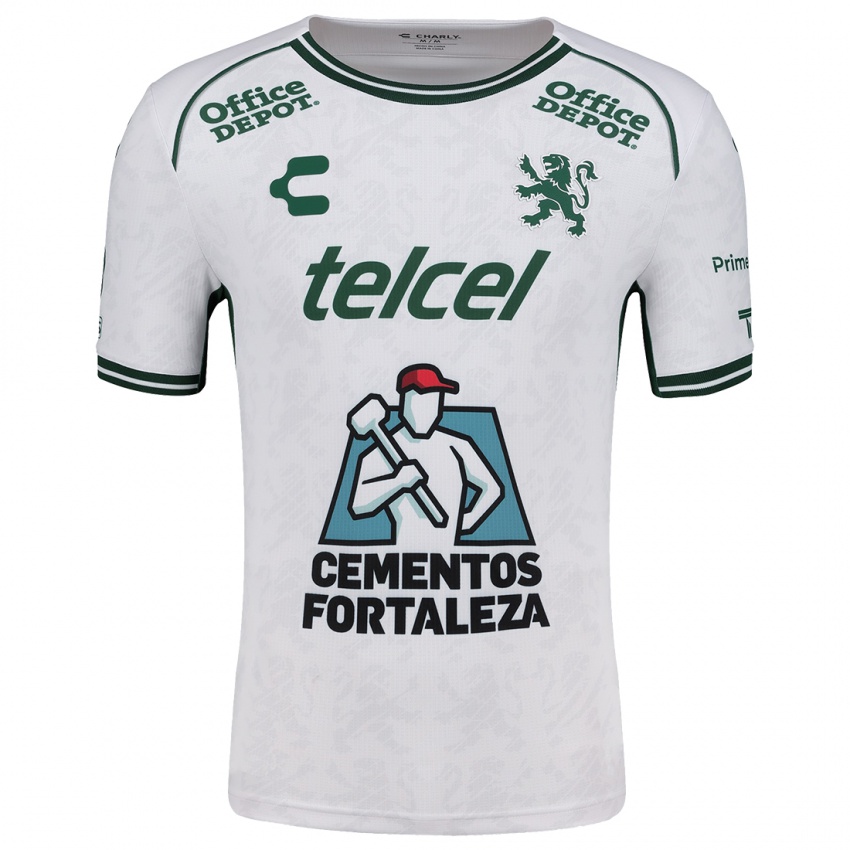 Niño Camiseta Ettson Ayón #14 Blanco Verde 2ª Equipación 2024/25 La Camisa Chile