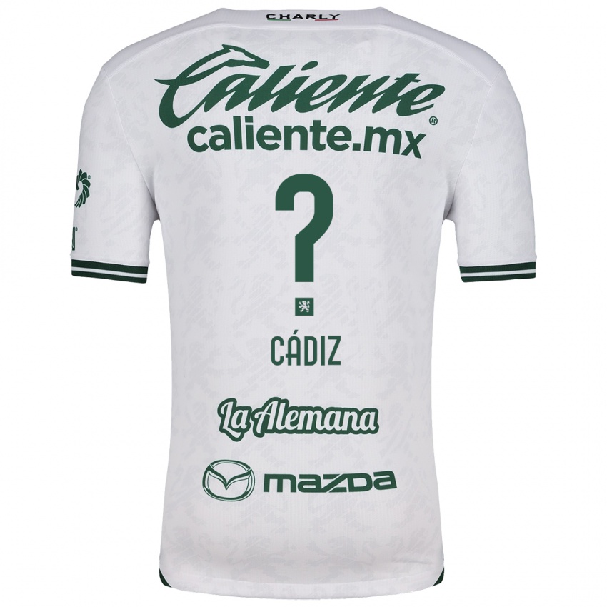 Niño Camiseta Jhonder Cádiz #0 Blanco Verde 2ª Equipación 2024/25 La Camisa Chile