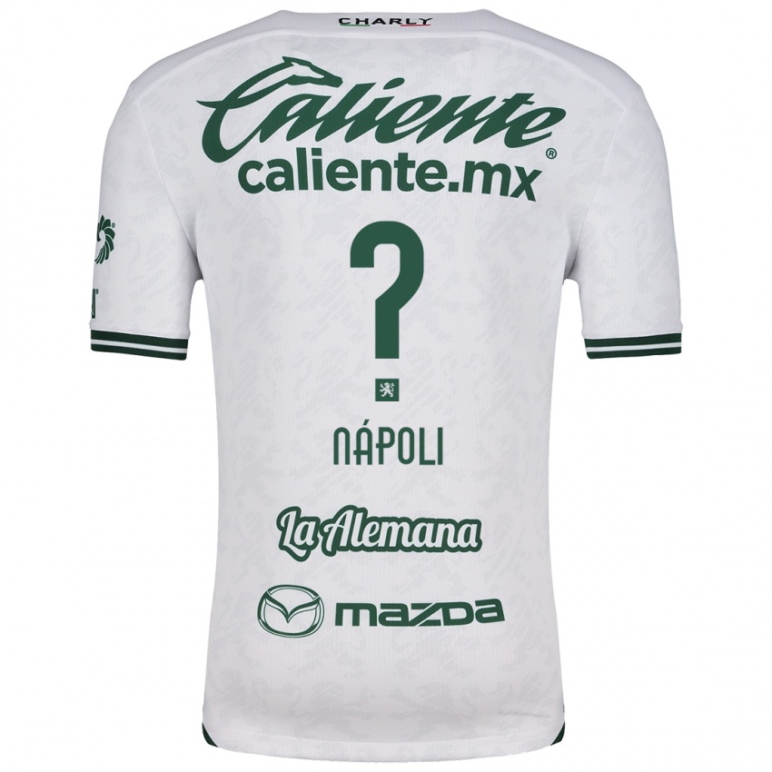 Niño Camiseta Gonzalo Nápoli #0 Blanco Verde 2ª Equipación 2024/25 La Camisa Chile