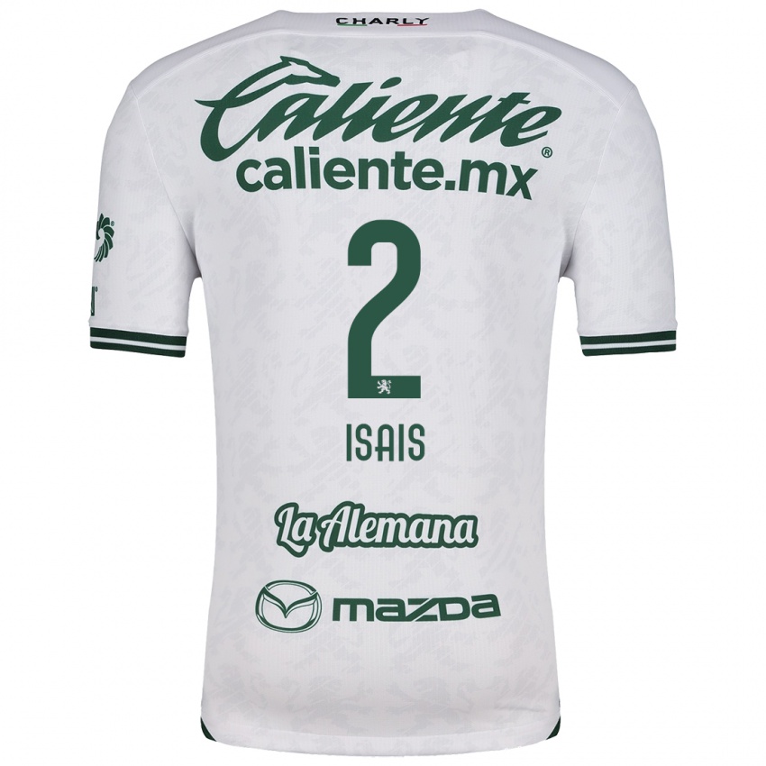 Niño Camiseta Mauricio Isaís #2 Blanco Verde 2ª Equipación 2024/25 La Camisa Chile