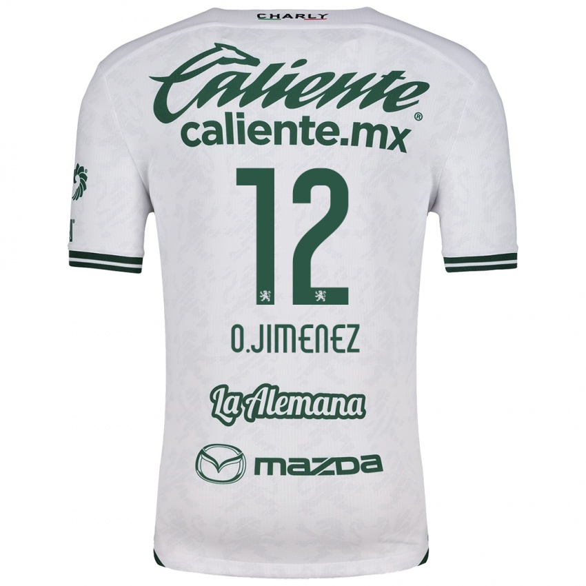 Niño Camiseta Oscar Jimenez #12 Blanco Verde 2ª Equipación 2024/25 La Camisa Chile