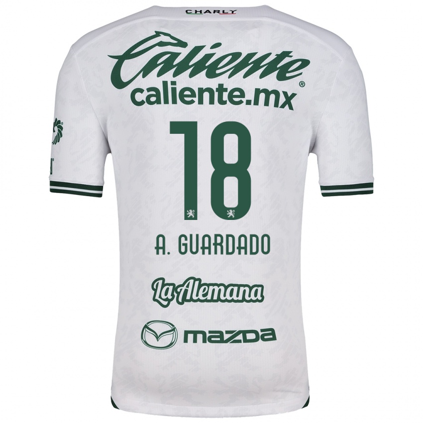 Niño Camiseta Andrés Guardado #18 Blanco Verde 2ª Equipación 2024/25 La Camisa Chile