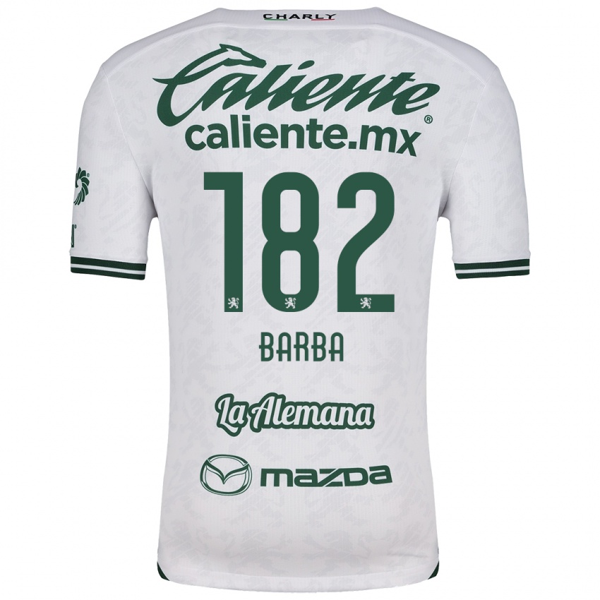 Niño Camiseta Austin Barba #182 Blanco Verde 2ª Equipación 2024/25 La Camisa Chile