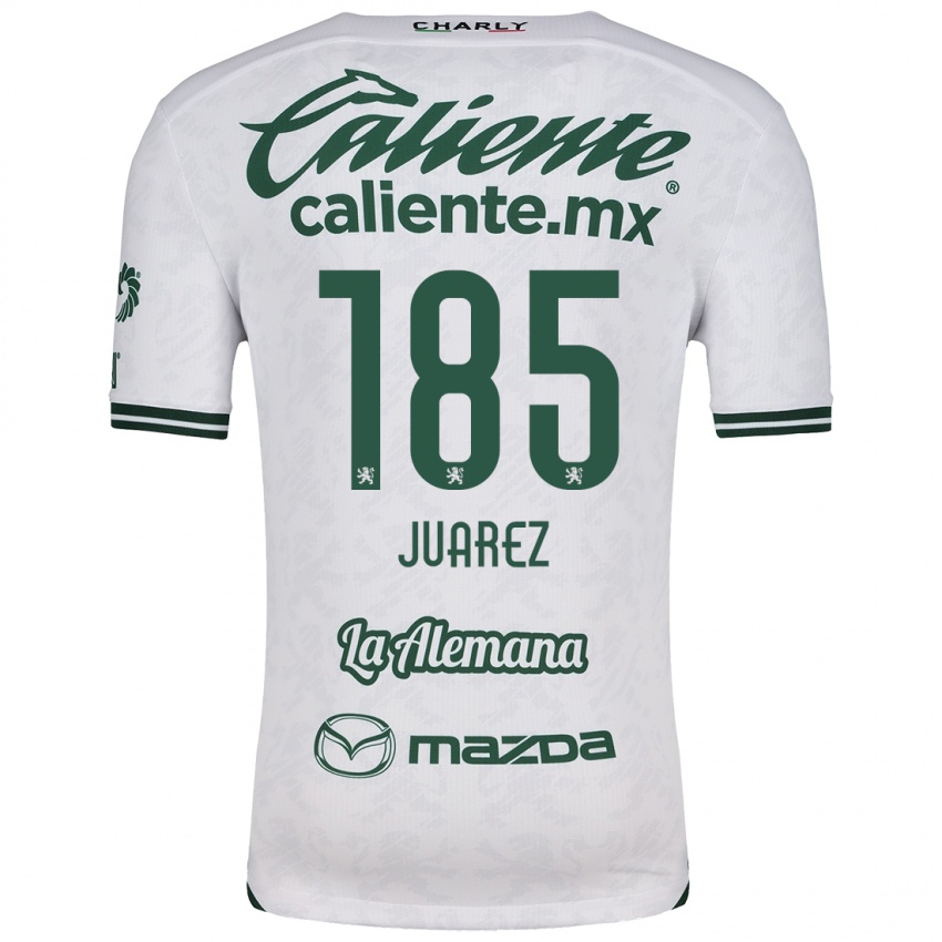 Niño Camiseta Moisés Juárez #185 Blanco Verde 2ª Equipación 2024/25 La Camisa Chile