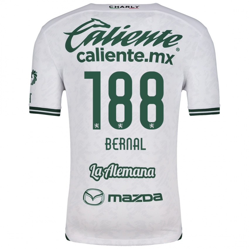 Niño Camiseta Juan Bernal #188 Blanco Verde 2ª Equipación 2024/25 La Camisa Chile