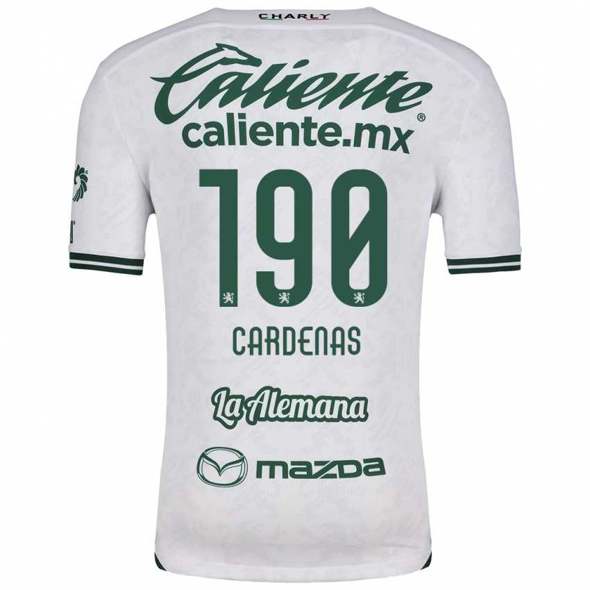 Niño Camiseta Emilio Cárdenas #190 Blanco Verde 2ª Equipación 2024/25 La Camisa Chile