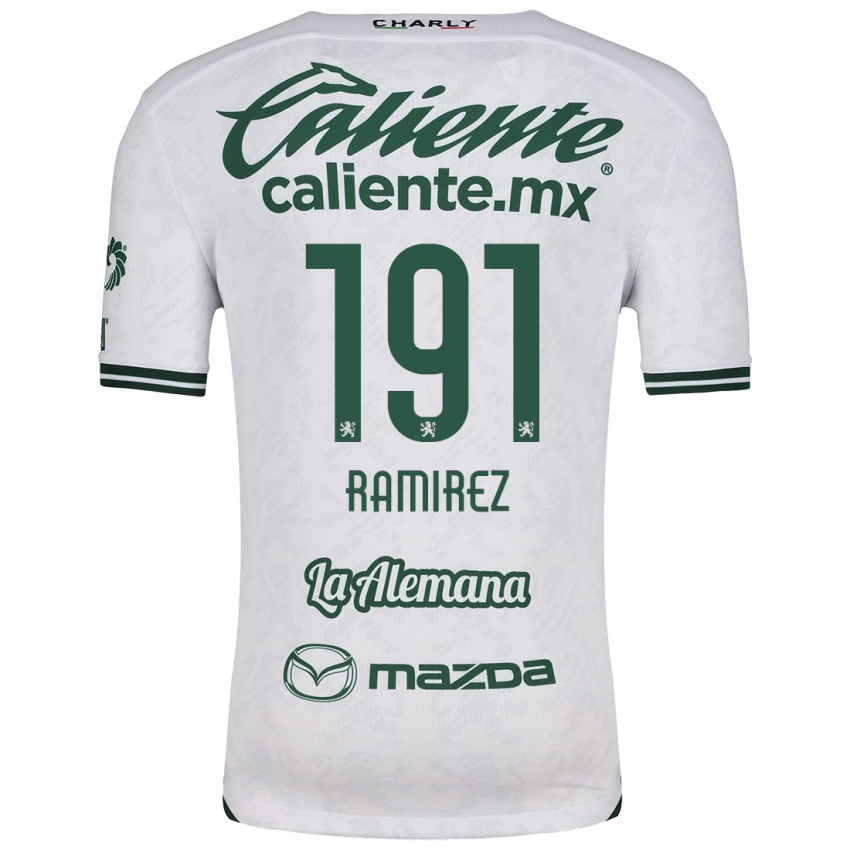 Niño Camiseta Ian Ramírez #191 Blanco Verde 2ª Equipación 2024/25 La Camisa Chile