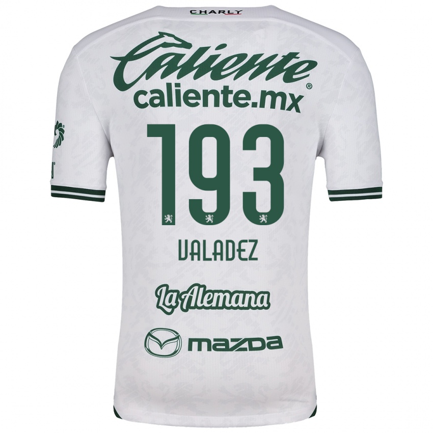 Niño Camiseta Luis Valadez #193 Blanco Verde 2ª Equipación 2024/25 La Camisa Chile