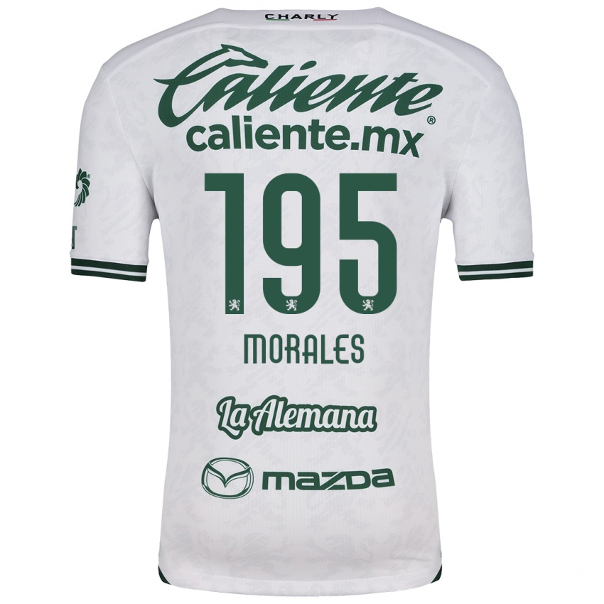 Niño Camiseta Daniel Morales #195 Blanco Verde 2ª Equipación 2024/25 La Camisa Chile