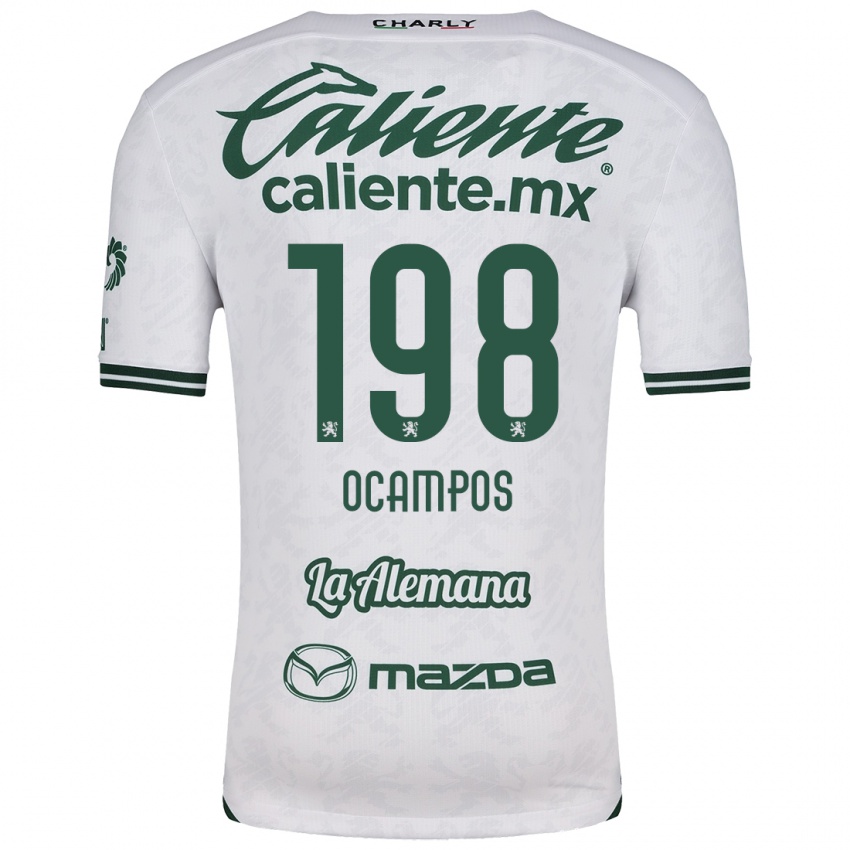 Niño Camiseta Omar Ocampos #198 Blanco Verde 2ª Equipación 2024/25 La Camisa Chile