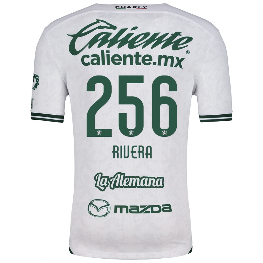 Niño Camiseta Fernando Rivera #256 Blanco Verde 2ª Equipación 2024/25 La Camisa Chile